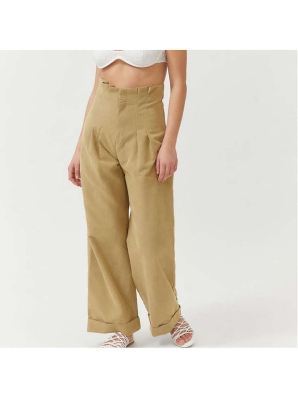Urban Outfitters Estelle Corset-Waist Trouser Pant Womens Size 0 Lightweight